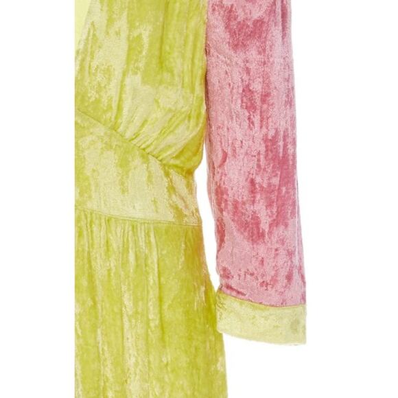 LoveShackFancy Avalon Color-Blocked Velvet Dress - Picture 7 of 13